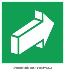open the door by moving the arrow
 sign fire safety vector illustration