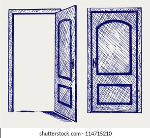 Open Door. Doodle Style