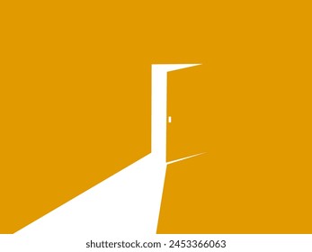 Open door. Entrance or exit icon vector 