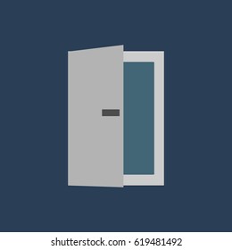 open door flat icon