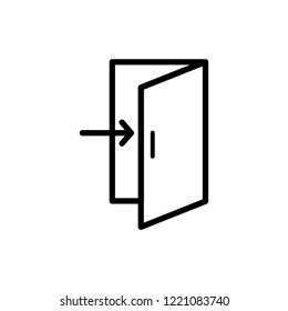 open door - get in -get out icon vector