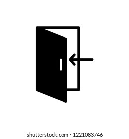 open door - get in -get out icon vector