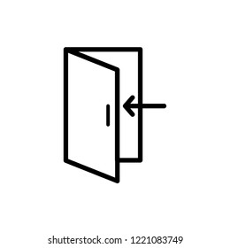 open door - get in -get out icon vector