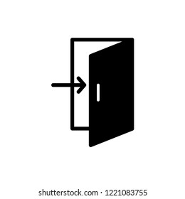 open door - get in -get out icon vector