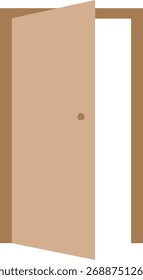 Open Door Graphic Vector Illustration