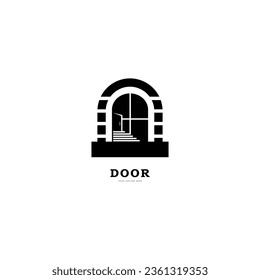 Open door .open health. open logo deep meaning, simple logo vector illustration