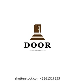 Open door .open health. open logo deep meaning, simple logo vector illustration
