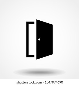 Open Door Icon Stock Vector (Royalty Free) 1347974690 | Shutterstock