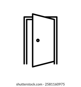 Open door icon Art design illustration