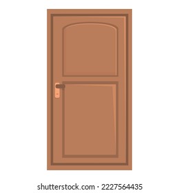 Open door icon cartoon vector. Exterior door. Decoration wood