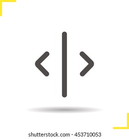 Open door icon. Drop shadow silhouette symbol. Elevator open door button. Vector isolated illustration