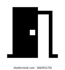 Open door icon isolated vector illustration. High quality black style vector icon