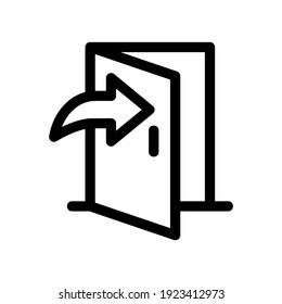 open door icon or logo isolated sign symbol vector illustration - high quality black style vector icons
