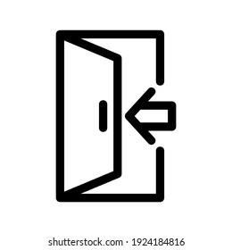open door icon or logo isolated sign symbol vector illustration - high quality black style vector icons
