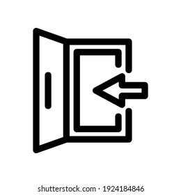 open door icon or logo isolated sign symbol vector illustration - high quality black style vector icons
