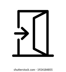 open door icon or logo isolated sign symbol vector illustration - high quality black style vector icons

