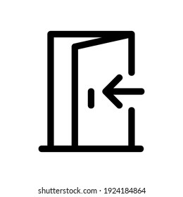 open door icon or logo isolated sign symbol vector illustration - high quality black style vector icons
