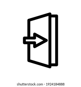 open door icon or logo isolated sign symbol vector illustration - high quality black style vector icons
