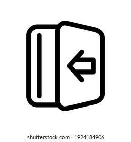 open door icon or logo isolated sign symbol vector illustration - high quality black style vector icons

