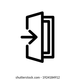 open door icon or logo isolated sign symbol vector illustration - high quality black style vector icons
