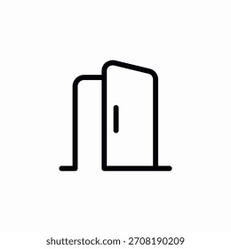 open door icon sign vector