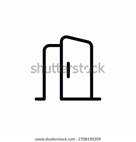 open door icon sign vector