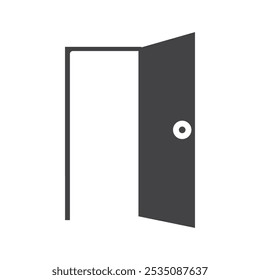 Open door icon Symbol mark in filled style