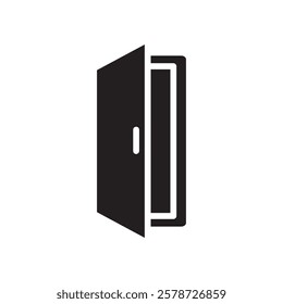 Open door icon Thin line art collection