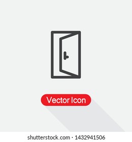 Open Door Icon Vector Illustration Eps10
