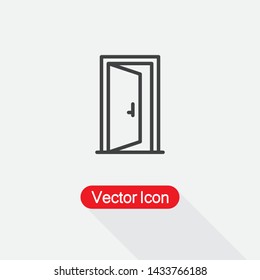 Open Door Icon Vector Illustration Eps10