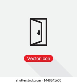 Open Door Icon Vector Illustration Eps10