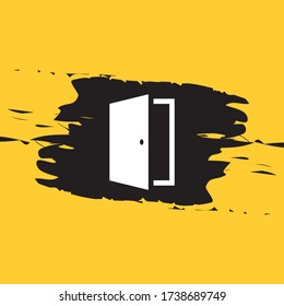 Open The Door Icon Vector Illustration Eps10