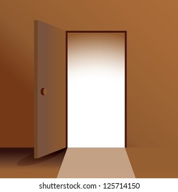 open door - illustration