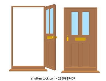 Puerta abierta ,puerta Ilustración conjunto de puertas cerradas ,vivienda de puertas , imagen futura