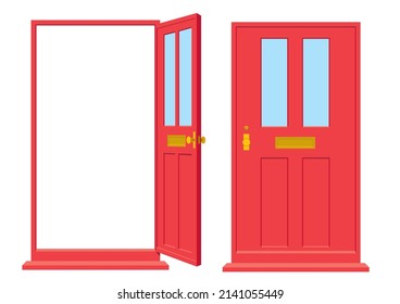 Puerta abierta ,puerta Ilustración conjunto de puertas cerradas ,vivienda de puertas , imagen futura