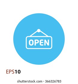 Open door label icon for web and mobile