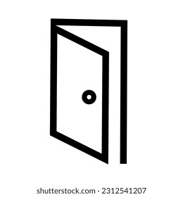 Open the door. Login. Vector.