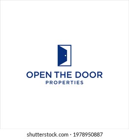 Open Door Logo Design Properties Vector Stock Vector (Royalty Free ...