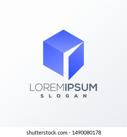 diseño de logotipo de puertas abiertas listo para su uso