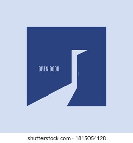 Open door logo on blue backgound