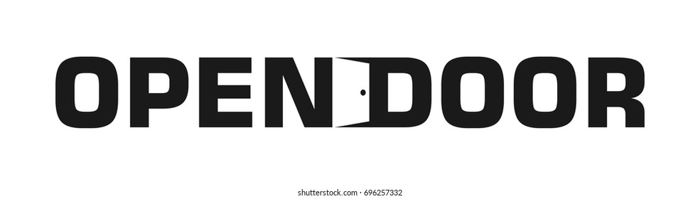 open door logotype. vector logo.