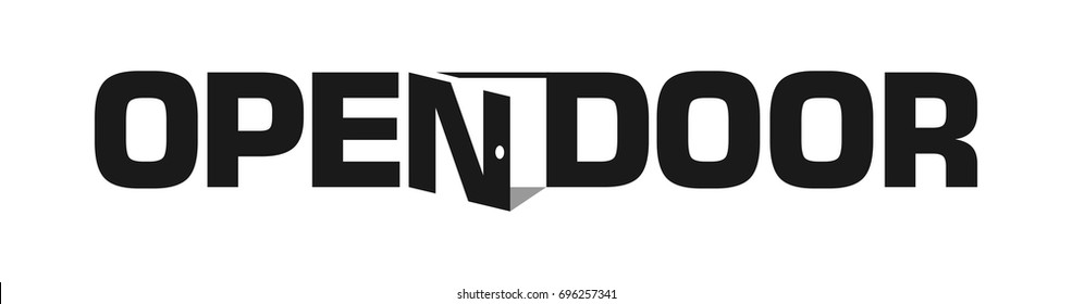 Open Door Logotype. Vector Logo.