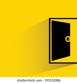open door, opportunity concept, goal, target
