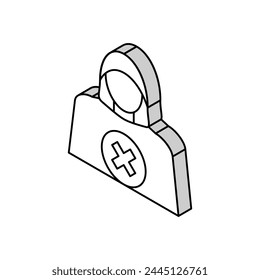 open door prohibition for safe children isometric icon vector. open door prohibition for safe children sign. isolated symbol illustration