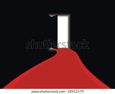 open door and red carpet in vector file very easy to edit, image applicable to several concepts