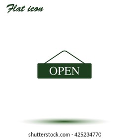Open door sign.