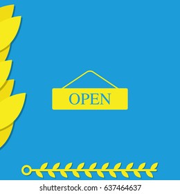 Open door sign.