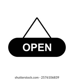 open door sign icon vector