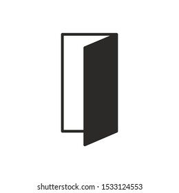 Open Door Sign Isolated On White Background. Door Symbol Simple, Flat Vector, Icon You Can Use Your Website Design, Mobile App Or Industrial Design. Vector Illustration