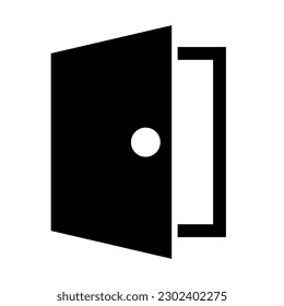 Open door silhouette icon. Enter room. Vector.